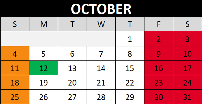 Maze Fun Park - October 2026 Calendar & Hours